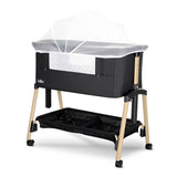 Мини Кошара Millie С Падаща Преграда Black Wooden Lorelli Premium
