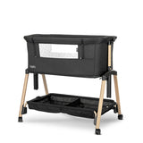 Мини Кошара Layla 2в1 Black Wooden Effect С Падаща Lorelli Premium