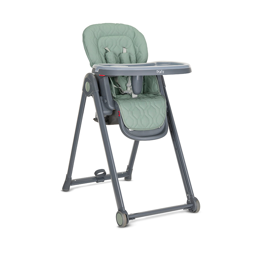 Scaun înalt din piele verde petrecere