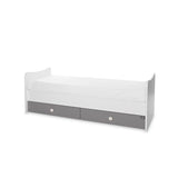 Culoare pat Trend Plus Alb/Gri Piatră