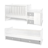 Легло Minimax New 190 72 Цвят Бяло Stone Grey Lorelli Classic