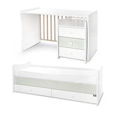 Легло Maxi Plus New 70 160 Бяло Milky Green 3box Lorelli Classic