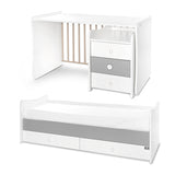Легло Maxi Plus New 70 160 Бяло Stone Grey 3box Lorelli Classic