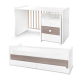 Легло Maxi Plus New 70 160 Бяло Кафе 3box Lorelli Classic