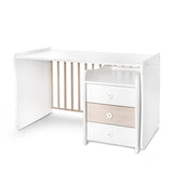 Легло Maxi Plus New 70 160 Бяло Светъл Дъб 3box Lorelli Classic