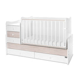 Легло Maxi Plus New 70/160 Бяло/Светъл Дъб-3Box