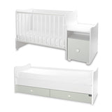 Легло Trend Plus 70 160 Цвят Бяло Milky Green 3box Lorelli Classic