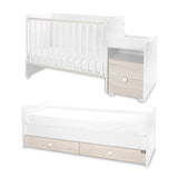 Легло Trend Plus 70 160 Цвят Бяло Светъл Дъб 3box Lorelli Classic