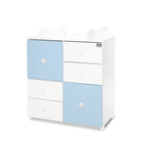 Culoare dulap Alb/Albastru-2 cutii