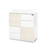 Culoare dulap Alb/Stejar Deschis - 2 Cutii