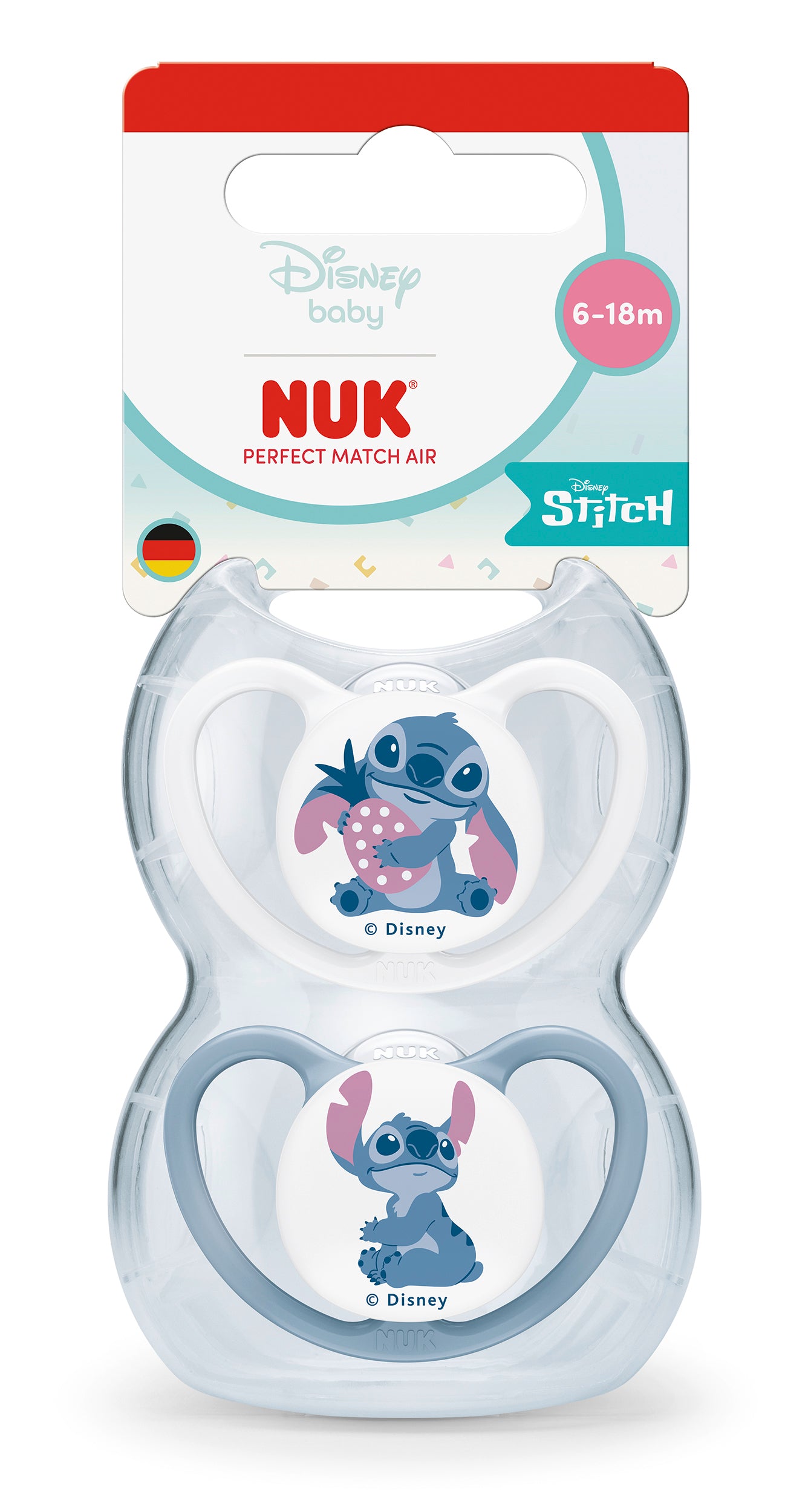 Perfect Match Биберон Залъгалка, Силикон 6 18мес.2бр., Air, Stitch Nuk