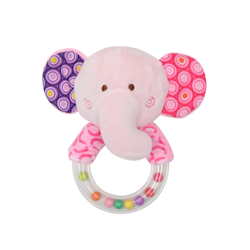 Дрънкалка Кръг Lorelli Toys Слонче Розово --- BebeMama