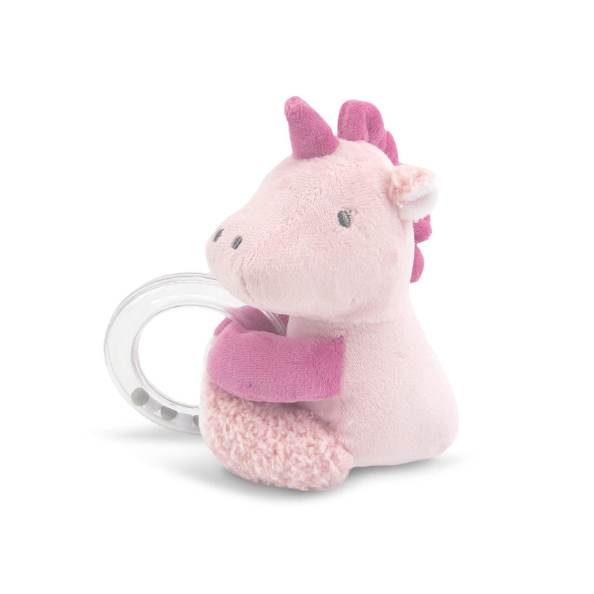 Jucărie cu cerc Unicorn Roz Natural