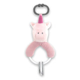 Figurine zornăitoare Unicorn roz natural