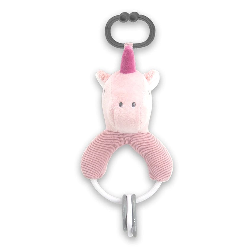 Figurine zornăitoare Unicorn roz natural