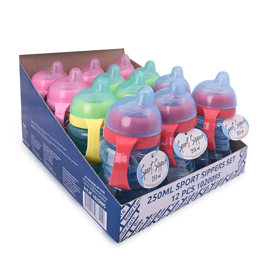 Сет От 12 Спортни Бутилки 250 Ml 1020095 1 Кашон Baby Care
