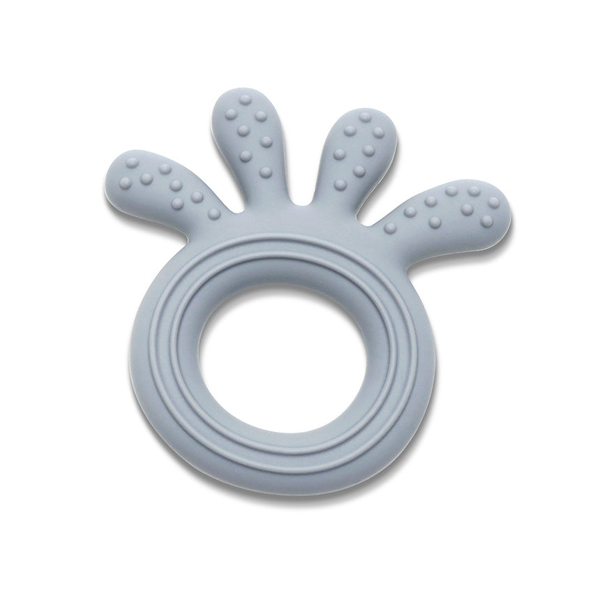 Jucărie de dentiție din silicon Caracatiță Gri Natural