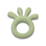Jucărie de dentiție din silicon Caracatiță Naturală Verde Proaspăt