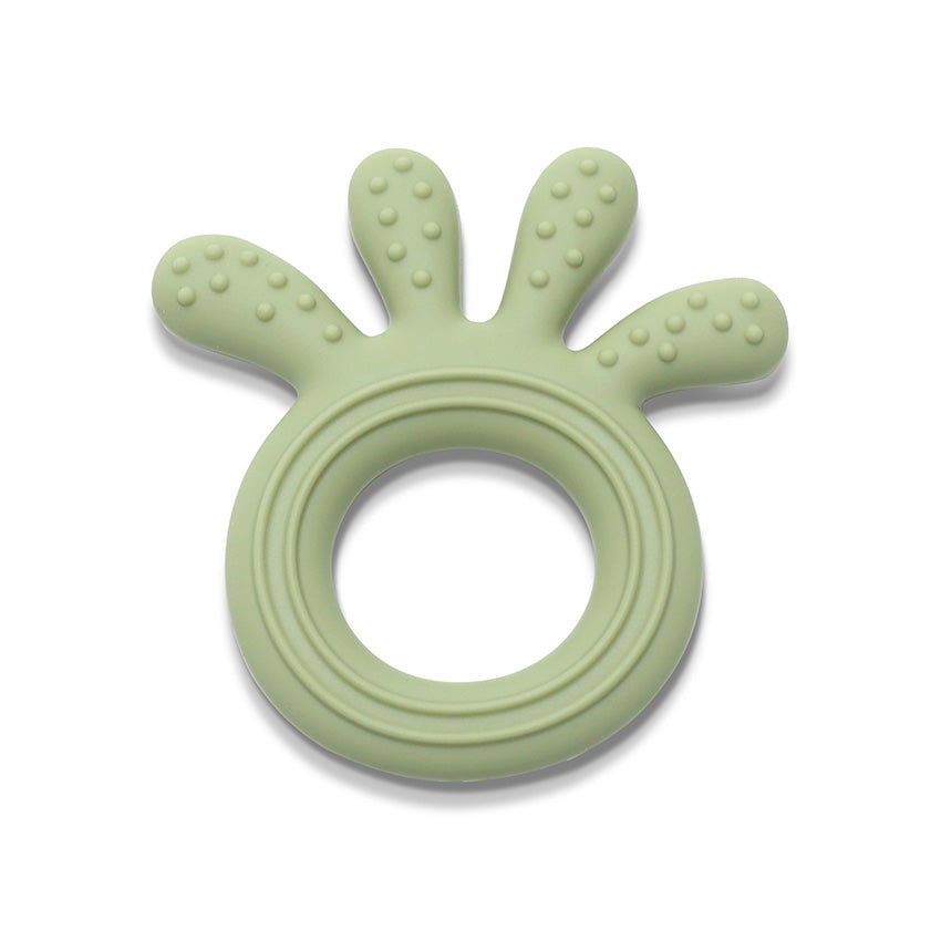 Jucărie de dentiție din silicon Caracatiță Naturală Verde Proaspăt