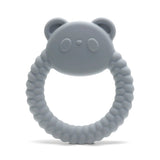 Jucărie de dentiție din silicon Panda Gri natural
