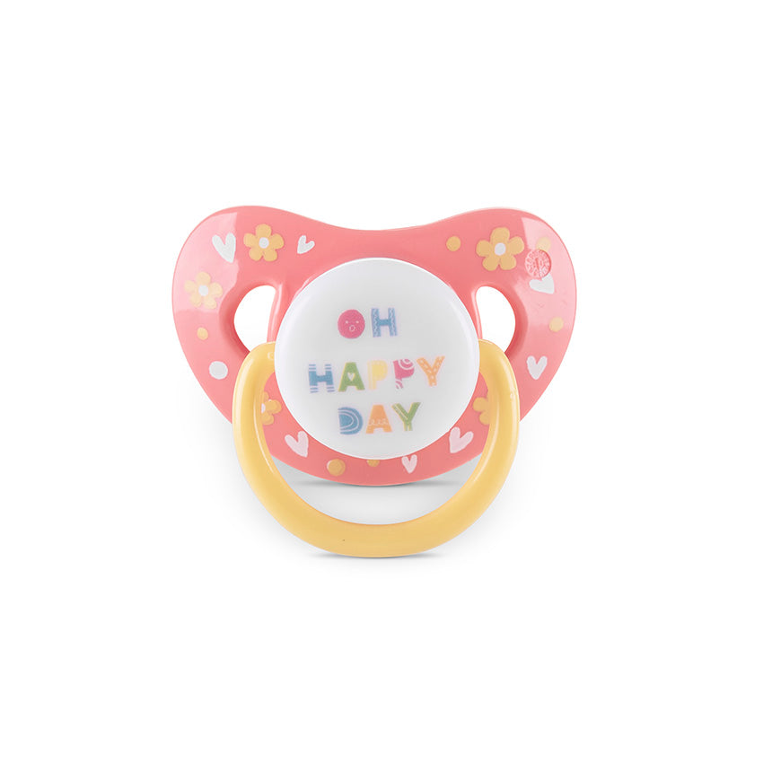 Биберон Залъгалка С Капаче 2бр. 6м+ Yellow Pink Baby Care