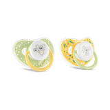 Биберон Залъгалка С Капаче 2бр. 6м+ Yellow Green Baby Care