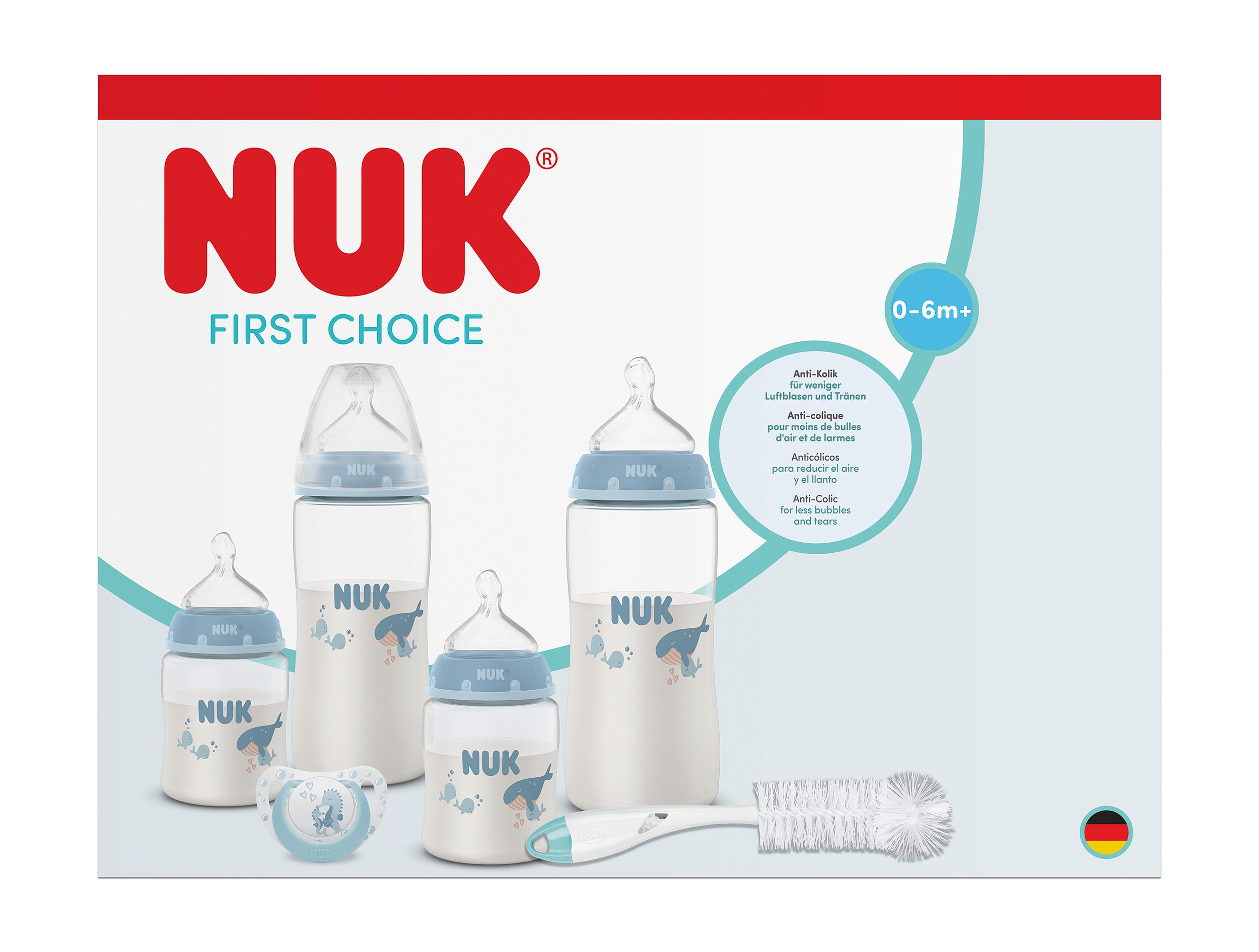 First Choice + Сет Perfect Start Temperature Control 8 Части Синьо Nuk