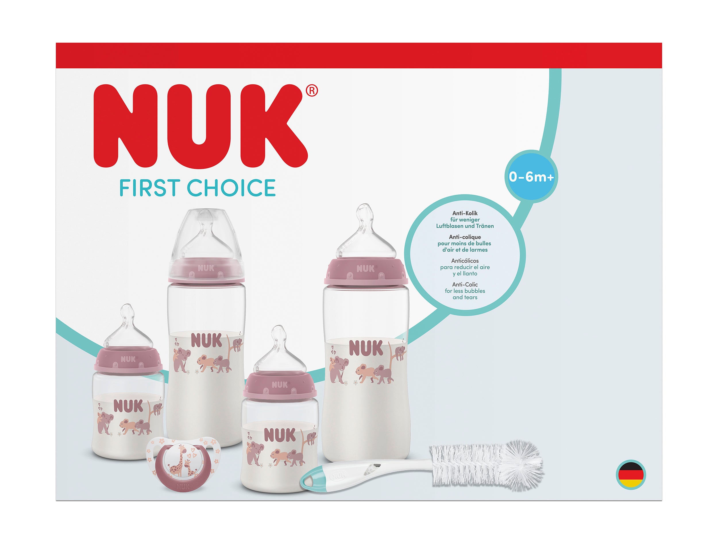 First Choice + Сет Perfect Start Temperature Control 8 Части, Розово Nuk