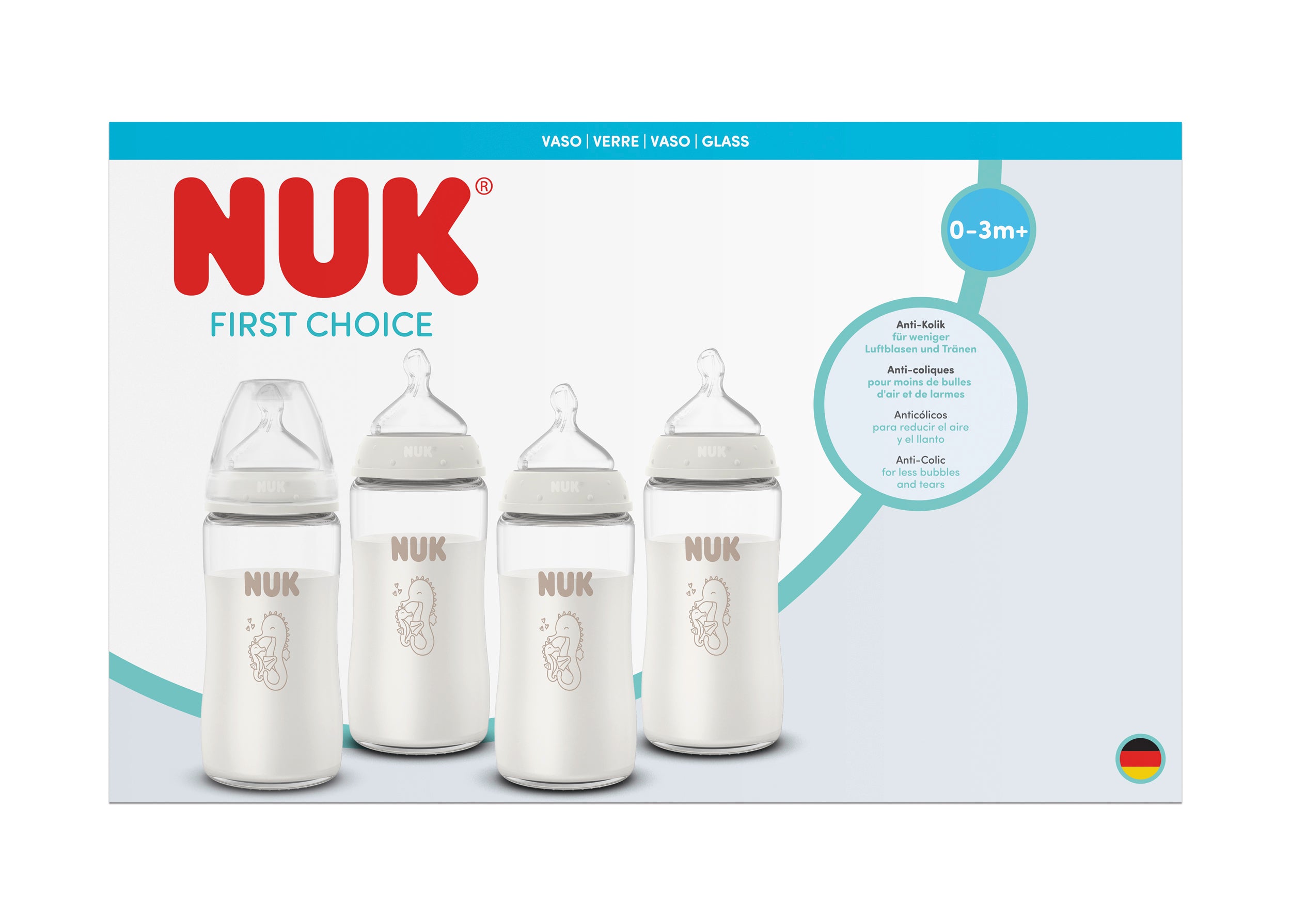 First Choice +, Perfect Start, Сет Стъклени Шишета 4, Части Nuk
