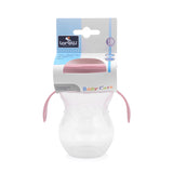 Чаша Неразливаща 360 Градуса Розова 270ml С Дръжки Baby Care