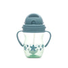 Чаша С Дръжки И Сламка Blue Green С Тежест Baby Care
