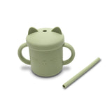 Mânere pentru căni din silicon + paie verde natural proaspăt