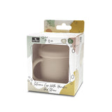 Силиконова Чаша Дръжки+сламкa Natural Beige Myfriend