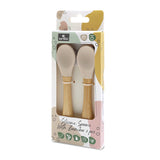 Силиконови Лъжички С Бамбук 2бр Beige Natural