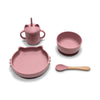 Силиконов Сет За Хранене 4 Части Natural Deep Pink