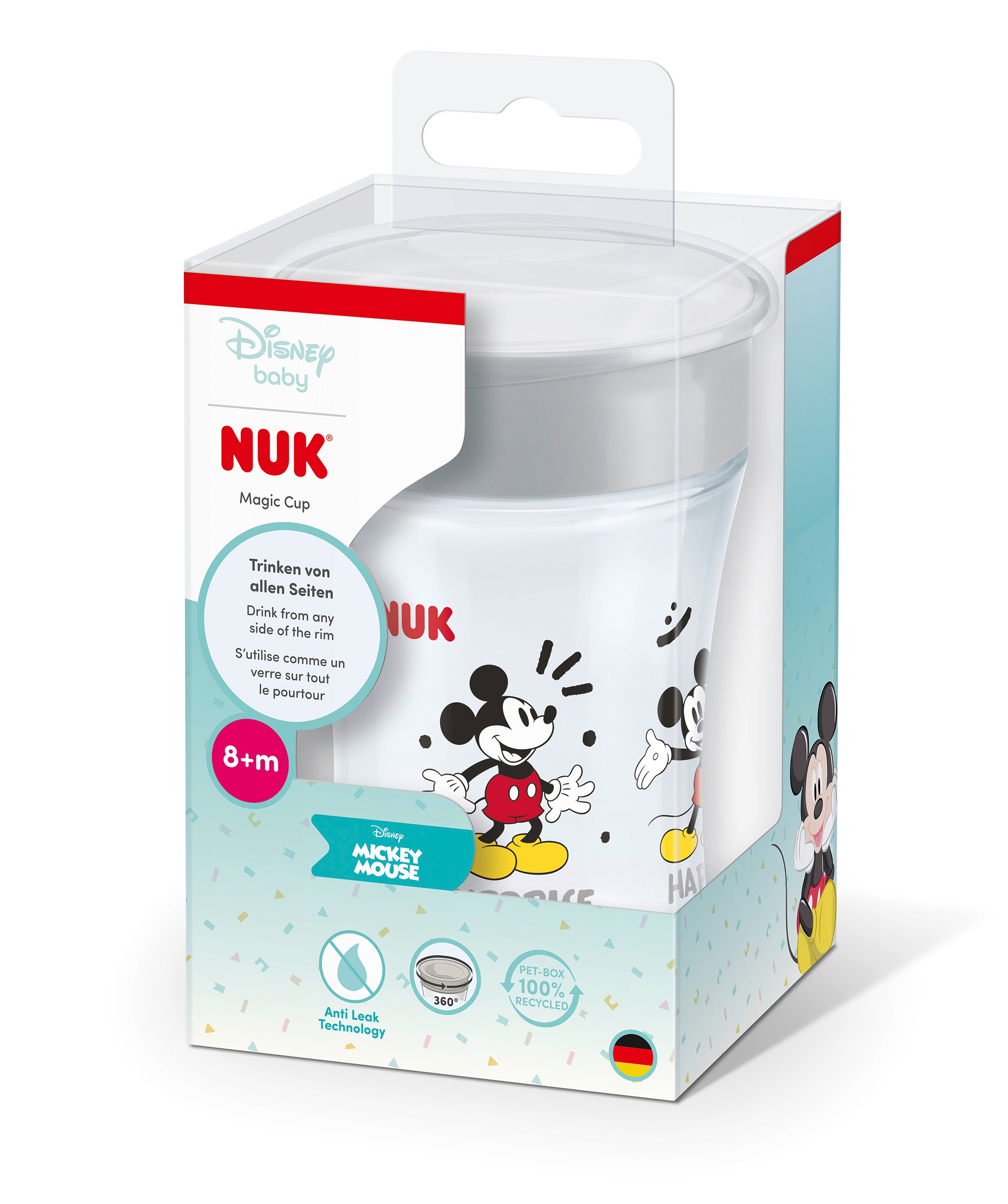 Чаша Magic Cup 230мл., 8+мес. Mickey, Сива Nuk