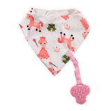 Лигавник Бандана С Гризалка+държач Girl Baby Care