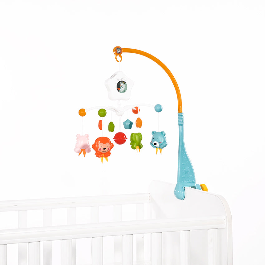 Музикална Въртележка Happy Animals Син - Играчки За Количка Или Легло - Lorelli Toys - BebeMama
