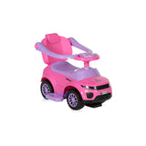 Кола За Яздене Off Road+Дръжка Розова --- BebeMama