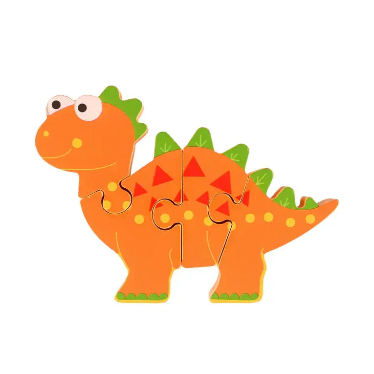 Puzzle din lemn Stegosaurus