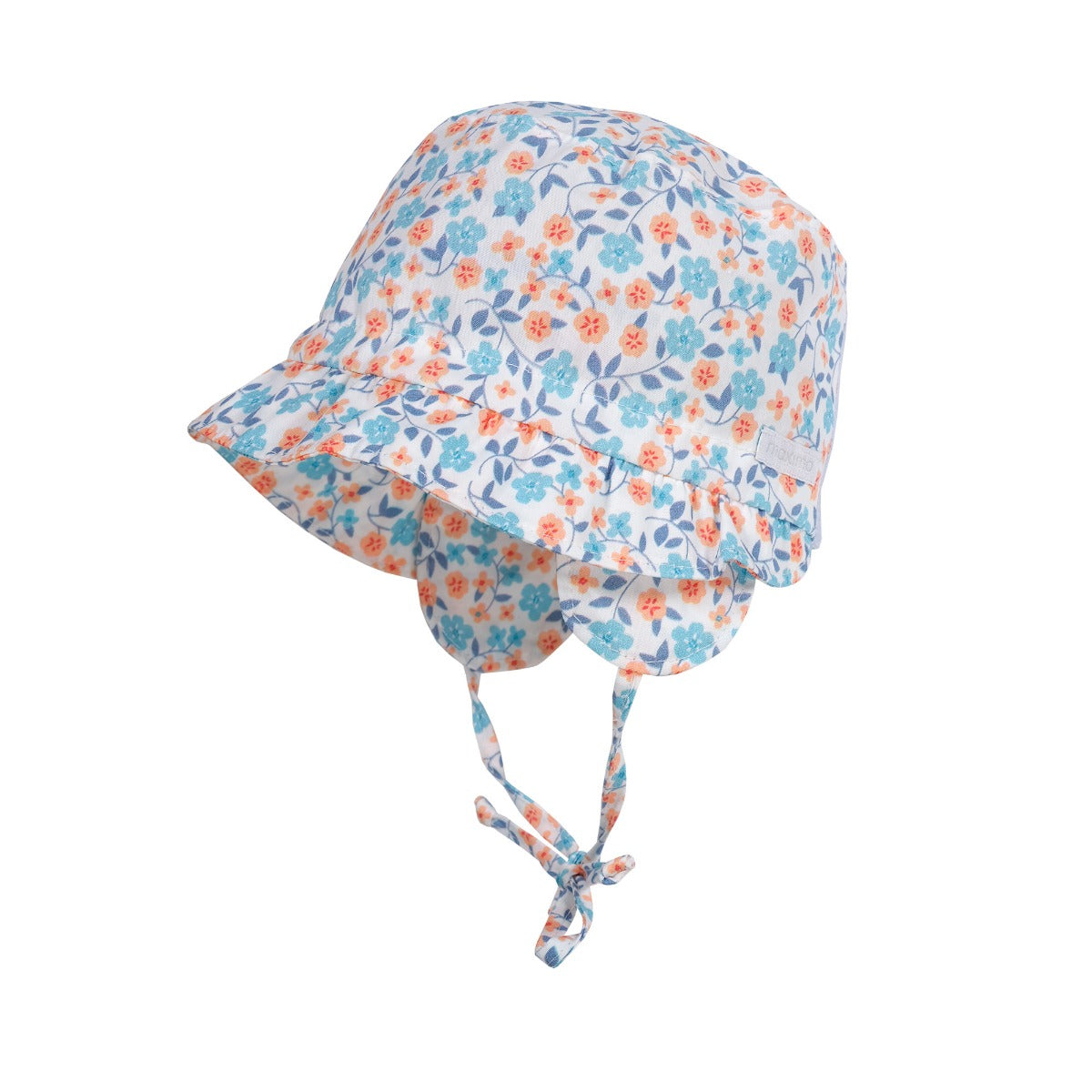 Pălărie de vară Maximo cu imprimeu floral, albastru, protecție UPF50+