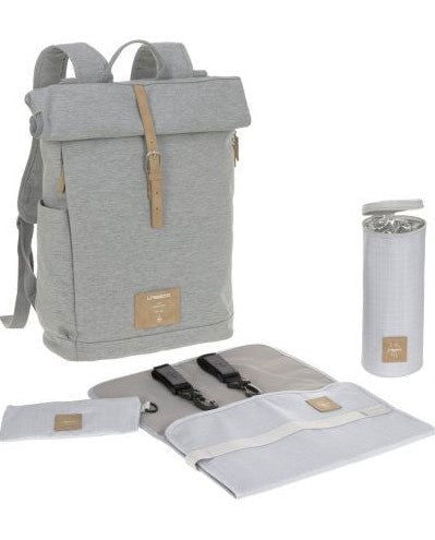 1103025205 Раница Rolltop Grey Melange --- BebeMama