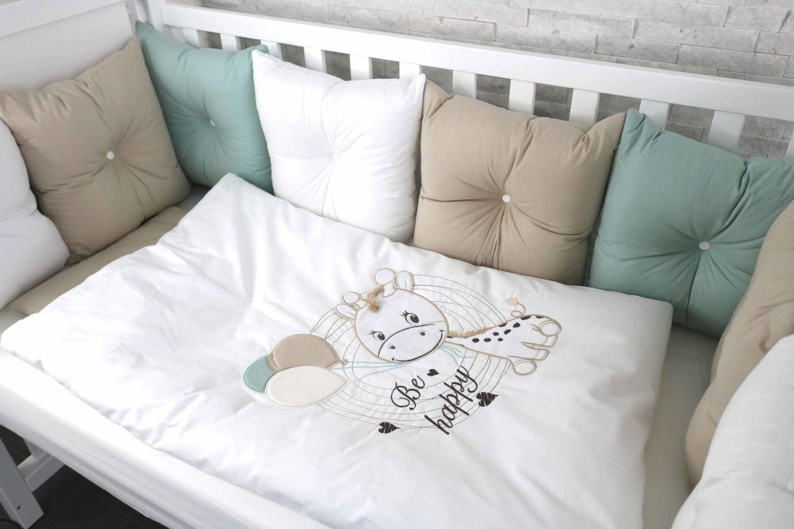 12Ч.Луксозен Спален К-Т Bambino Casa Pillows Beige --- BebeMama
