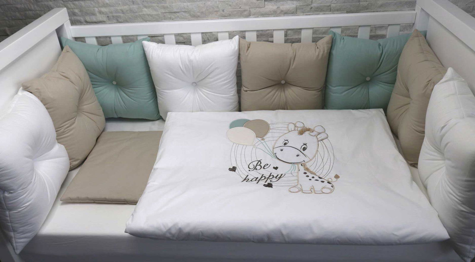 12Ч.Луксозен Спален К-Т Bambino Casa Pillows Beige --- BebeMama