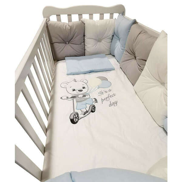 12Ч.Луксозен Спален К-Т Bambino Casa Pillows Blu --- BebeMama