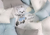 12Ч.Луксозен Спален К-Т Bambino Casa Pillows Blu --- BebeMama