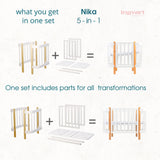 Трансформиращо Легло 5в1 Nika 60x95/60x120смIngvart