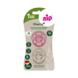 Залъгалка Cherry Бежов ,розов Каучук 0 6m. Nip