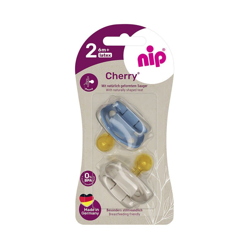 Залъгалка Cherry Син ,бежов 6+m. Nip
