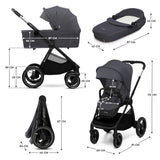 Kinderkraft Бебешка Количка 2В1 Nea 2.0 Deep Grey